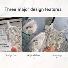 Transparent Mini Correction Tape - Cute Portable Student Size, Smooth And Easy To Correct, Suitable For Note-Taking, Exams And Correcting Errors Anytime, Anywhere - Compact Design, Fits In Pocket Or Pencil Case, Exam Stationery, Fun Stationery, Smooth Application, Learning Supplies, Back To School Essential - Sets - View 2