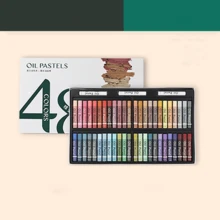Rice Bran Wax Super Soft Heavy Color Oil Pastel Crayons DIY Painting 48 Colors 36 Colors 24 Colors Painting Paper Scraper Tool Set - A - View 5