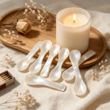 Natural Pearl Mother Of Pearl Spoon, Mini Shell Spoon, Small Caviar Jam Spoon, Kitchen And Skincare Makeup Mask Scraping Spoon - View 4