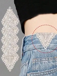 手工腰帶延長扣 可調節可水洗 適合大腰圍 精緻刺繡設計 安裝簡單 穿著舒適 塑身腰圍調節扣 手工蕾絲配件 高品質彈性腰帶延長扣 可調節鈕扣延長扣 適合孕婦裝與休閒褲 - 多色 - 查看 3