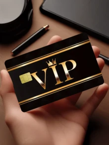 1pc VIP Official Credit Card Sticker Privacy Protection Card Skin, Member Exclusive Holiday Gift PVC Material Anti-Fingerprint Anti-Scratch Wear-Resistant Card Sleeve, Suitable For Couples, Small Chip Card, Bank Card Decorative Sticker, Credit Card, Transportation Card, Student Campus Card Personalized DIY - Multicolor - View 3