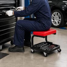 Automotive Mechanic Creeper, 3-In-1 Folding Creeper Seat Or Rolling Garage Stool, Heavy-Duty Padded Auto Repair Equipment With Swivel Casters, Multiple Options Available - A - View 5