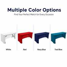 1pc White Spandex Tablecloth 4ft/5ft/6ft/8ft/10ft, 3-Sided Stretch Table Cover For Trade Show, Wedding, Birthday Party, Home Decor, Cake Table, Holiday Decoration - Multicolor - View 7