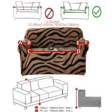 1PC Cationic Soft Cotton Plush Pet-Friendly Anti-Dirt Anti-Dust Sofa Cover, Embossed Plush Jacquard Zebra Stripe Multi-Color Rich Autumn/Winter Thickened Jacquard Plush Sofa Cover For 1/2/3/4 Seater Sofas - Multicolor - View 14