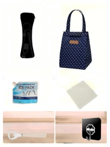 Isolierte, wasserdichte, auslaufsichere, leicht zu reinigende tragbare Lunchbox mit Kühlpack, geeignet für Frühstück, Picknick, Abendessen, Camping, Reisen, Party, Date, Strand, Schule, Zuhause, Küche, Büro, Geschenk - Verschiedenfarbig - Übersicht 12