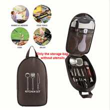Outdoor Cooking Bag, Camping Storage Bag, Portable Cooking Utensil Organizer Bag, Picnic Bag, Tableware Storage Bag - A - View 4
