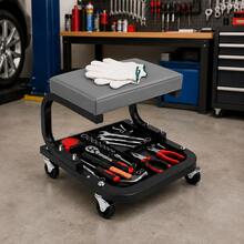 Automotive Mechanic Creeper, 3-In-1 Folding Creeper Seat Or Rolling Garage Stool, Heavy-Duty Padded Auto Repair Equipment With Swivel Casters, Multiple Options Available - A - View 12