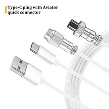 59 Inch / 150cm Type C Mechanical Keyboard Coiled Cable USB Detachable Gaming Keyboard Wire Computer Accessories Aviation Connect Cord For Laptop PC - View 6