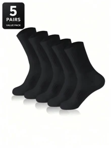 20 Pares de Meias Grossas Masculinas Preto & Branco para Inverno, Moda, Casual, Confortável, Adequado para Esportes ao Ar Livre, Corrida, Fitness, Meias de Compressão para Joelho, Casual de Negócios Férias, Meias Cano Alto Preto & Branco, Natal, Ação de Graças, Presentes de Ano Novo, Opção 1/5/10/20 Pares - Multicolorido - Visão 8