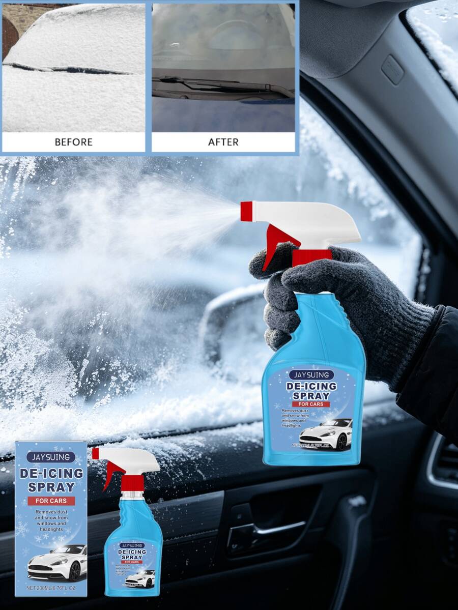 JAYSUING Car Window Glass Deicing Spray, Convenient Deicing And Anti-Fog Protection For Automotive Glass. This Car Window Glass Deicing Spray Is A Practical Essential For Winter Driving, Specially Designed For Low-Temperature Frost And Window Icing/Fogging Scenarios.