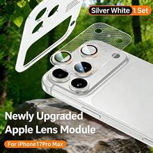 NNBILI 1pc Silver Metal Mesh Heat Dissipation Film, Ultra-Thin Invisible Full Coverage Dust-Proof Lens Protector Compatible With Apple 17 Pro Max/18 Pro Max, Compatible With IPhone 17 Pro Lens, Electrostatic Adsorption IP Protection - Silver - View 10
