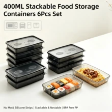 12Pcs Morandi Food Storage Containers With Lids Microwave Available Stackable Kitchen Organizer Reusable Lunch Box For Home Office School Picnic Daily Use - View 10