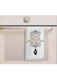 1pc, Modern Gothic Humor Pattern Kitchen Towel, Soft And Absorbent, Reusable And Washable, Essential Home Cleaning, Kitchen Accessory. - Multicolor - View 10