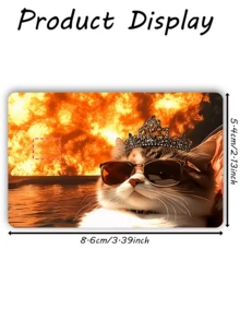 1pc Cool Cat Official Credit Card Sticker Privacy Protection Card Skin, Fun Holiday Gift PVC Material Anti-Fingerprint Anti-Scratch Wear-Resistant Card Sleeve, Suitable For Couples, Small Chip Card, Bank Card, Credit Card, Transit Card, Student Campus Card Personalized DIY - Multicolor - View 13