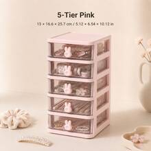 3/4/5 Layer Rabbit Storage Box, Hair Accessory Organizer, Hair Clip Storage Box, Jewelry Box, Cosmetic Organizer, Packaging Jar, Jewelry Storage Bag, Toiletry Bag - Suitable For Student Room, Bathroom And Bedroom; Perfect For Back To School, Autumn Decor, Bathroom Decor And Accessories, Home Essentials, Storage And Organization - Multicolor - View 14