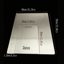 2件/3件/201不鏽鋼切菜板套組,金屬材質,易清洗,適用於切肉、蔬菜及日常廚房加工(戶外使用) - 不銹鋼色 - 查看 15
