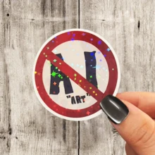 Anti-AI ART Anti-AI Art Stickers, Creator Attitude Decorative Stickers, Waterproof Vinyl Stickers - Durable Matte Surface, Self-Adhesive Bumper Stickers, Suitable For Cars, Windows, Laptops, Trucks, Water Bottles - Versatile Durable Design, Car Stickers - Vinyl - View 12