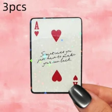 "Sometimes You Just Have To Make Your Own Luck" Ace Of Hearts Creative Sticker | Vintage Poker Card Style | Notebook & Suitcase Decorative Sticker Waterproof Vinyl Sticker - Matte Surface, Self-Adhesive Bumper Sticker, Suitable For Cars, Windows, Laptops, Trucks, Water Bottles - Versatile Design, Car Sticker - Vinyl - View 13