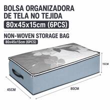 Polaristar - Pack Of 6 Non-Woven Fabric Storage Bags With Transparent Window, Organizer For Clothes, Blankets And Quilts, Sizes 45x30x20, 45x45x20, 60x45x30, 80x45x15, 100x45x15 And 120x45x15 Cm - 85 X 45 X 15 cm - View 3