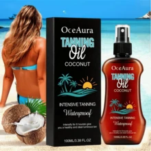 OceAura 100ml Coconut Oil Tanning Spray, Create Natural Bronze Skin With Natural Glow, Summer Outdoor Tanning Spray - Multicolor - View 2