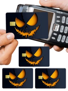 1 قطعة ملصق بطاقة ائتمان رسمية بتصميم اليقطين للهالوين، حماية الخصوصية، غلاف بطاقة بتصميم اليقطين والجمجمة، هدية عيد ميلاد وعطلة، مادة PVC مقاومة للبصمات والخدش والتآكل، غلاف بطاقة، واقي بطاقة، مناسب للرجال والنساء والأزواج، بطاقة شريحة صغيرة، ملصق تزيين بطاقة بنكية، بطاقة ائتمان، بطاقة نقل، بطاقة طالب جامعية، DIY شخصي - النوع أ - مشاهدة 12