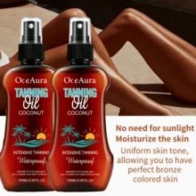 OceAura 100ml Coconut Oil Tanning Spray, Create Natural Bronze Skin With Natural Glow, Summer Outdoor Tanning Spray - Multicolor - View 5