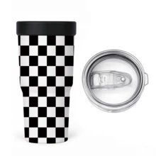 1pc 32oz Stainless Steel Vacuum Insulated Cup, Pink Bow Design, Double Wall Beverage Cooling Cup With Lid And Straw, Leak-Proof Travel Mug, Keeps Hot And Cold, Suitable For Beach, Car, Office, Picnic And Daily Gift - Multicolor - View 11