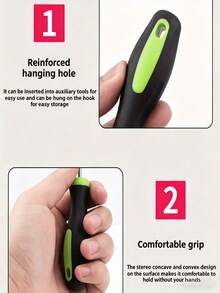 1pc Metal Weeding And Cultivating Hook, Weeding And Loosening Hook, Multifunctional Gardening Tool, Effectively Removes Weeds, Stones, And Moss, Effectively Removes Weeds, Stones, And Moss, Suitable For Weeding, Soil Cleaning, And Cleaning Crevices - Multicolor - View 8