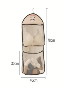 1個懸掛式網格收納袋，聚酯纖維透氣可水洗洗衣收納袋，壁掛式內衣襪子收納袋，浴室收納袋，浴室收納，臥室居家廚房收納 - 彩色 - 查看 10