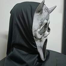 Full Head Horror Grotesque Costume Mask, Role Play Mask, Halloween, Masquerade Party Fine Mesh Pattern Design - Perfect Gift For Adults, Halloween Mask, Halloween Headwear, Halloween Role Play Props - Multicolor - View 7