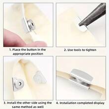 2/5/8/10/12/15Pairs Magnetic Alloy Snap Clasps, 4 Colors - Seamless Closure For Handbags And Garments - DY Craft Accessories - A - View 11