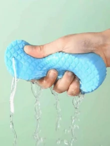 1pc Kids & Adults Universal Bath Sponge, Gentle & Pain-Free, Home Bathroom Decor, Autumn Decoration, Back To School - B - View 2
