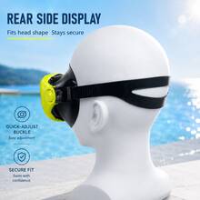 1pc Adult Full Face Snorkel Mask, Wide View Swimming Mask, Comfortable Leak-Proof Sealed Design, Adjustable Head Strap, Unisex, Beginner Friendly, Suitable For Beach, Pool, Swimming, Snorkeling And Summer Water Sports - Yellow - View 5