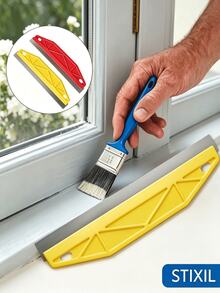 1pc 12-Inch Heavy Duty Metal Paint Edger Tool With Ergonomic Handle And Blade - Suitable For Precise Edging, Wallpaper Trimming, Wall Coating Barrier Systems, For Home And Commercial Use - Durable Yellow Edger - Multicolor - View 4