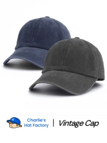 1pc Unisex Vintage Washed Baseball Solid Color Minimalist Design Soft Dad Suitable For DIY Customization And Daily Essentials, Aesthetic - Solid Color - View 19