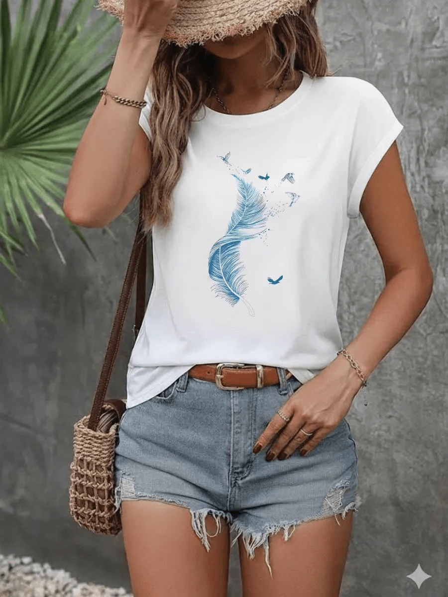 Women T-Shirts - White - View 1