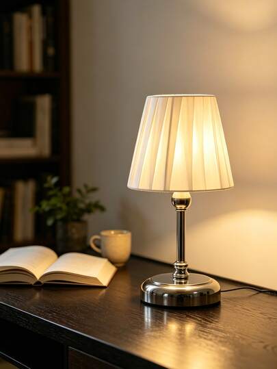 1pc USB Powered Modern Ins Style Retro Creative Premium Minimalist Table Lamp Night Light For Bedroom Bedside Room Desktop Decor
