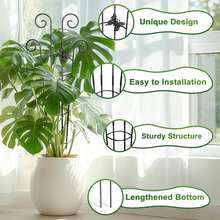 Plant Climbing Trellis, Butterfly Decor, Rust-Proof Plastic Plant Support, Suitable For Potted Vines And Flowers, Indoor And Outdoor Garden Supplies, Summer Essential, Back To School, Graduation Season, Gardening Supplies, Camping, Garden Decoration, Plant Stand. - B - View 8
