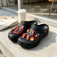 Firefighter Fire Shoe Charm, Garden Clog Hole Shoe Decoration - Multicolor - View 4