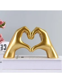 1pc Heart Gesture Decor, Heart Finger Statue Modern Art Sculpture Personalized Finger Home Decor, Creative Wedding Table Decor, Valentine's Day And New Year Gifts - 1PC - View 7