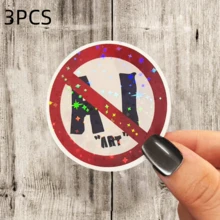 Anti-AI ART Anti-AI Art Stickers, Creator Attitude Decorative Stickers, Waterproof Vinyl Stickers - Durable Matte Surface, Self-Adhesive Bumper Stickers, Suitable For Cars, Windows, Laptops, Trucks, Water Bottles - Versatile Durable Design, Car Stickers - Vinyl - View 13