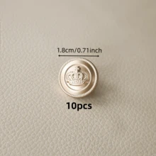 10/20 piezas Botones de plástico con patrón decorativo vintage dorado, botones cosidos a mano para abrigos, gabardinas de lana, chaquetas de traje, suéteres, prendas de punto, botones DIY - Dorado - Ver 17