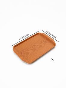 Wood Grain Rectangular Tableware Tray Set, Stackable Nesting Trays With Raised Edges, Lightweight Decorative Storage Trays, Suitable For Breakfast, Coffee, Tea, Snacks, Paper Cup Desserts, Dinner, Kitchen, Dining Table, Living Room And Home Entertainment Occasions - Multicolor - View 5