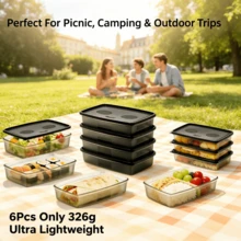 12Pcs Morandi Food Storage Containers With Lids Microwave Available Stackable Kitchen Organizer Reusable Lunch Box For Home Office School Picnic Daily Use - View 5