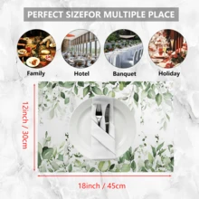 1pc/4pcs/6pcs, Botanical Pattern Printed Linen Placemats, Rectangular Table Mats, Washable, Easy To Clean, Plate Mats, Bowl Mats, Western Style Mats, Suitable For Kitchen, Dining Room, Home Gathering, Coffee Table And Daily Table Decoration - Multicolor - View 10