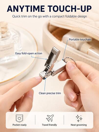 1PC Stainless Steel Folding Mini Nail Clipper, Single Portable Nail Clipper, Nail Trimming Tool, Nail Supplies, Nail Tools, Manicure Tools, Back To School, Nails, Nail Pressing Tool, Gift Or Personal Use
