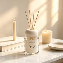 FANEH 50ml Oil-Based Reed Diffuser, Long Lasting Alcohol-Free Aroma Diffuser With White Ceramic Lid & Natural Rattan Sticks, Indoor Fragrance Decor For Bedroom Bathroom Hotel Toilet, Multi Scent Calming Scented Gift For Women - Animal Scented Diffuser - View 9