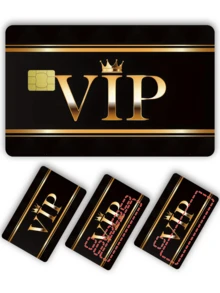 1pc VIP Official Credit Card Sticker Privacy Protection Card Skin, Member Exclusive Holiday Gift PVC Material Anti-Fingerprint Anti-Scratch Wear-Resistant Card Sleeve, Suitable For Couples, Small Chip Card, Bank Card Decorative Sticker, Credit Card, Transportation Card, Student Campus Card Personalized DIY - Multicolor - View 11