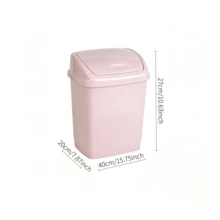 1pc Flip-Top Household Trash Can With Effective Sealing To Isolate Odors, Suitable For Multiple Scenarios Including Living Rooms, Bedrooms And Bathrooms. - Random Color - View 9
