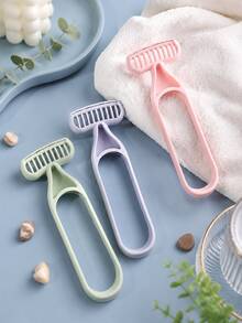 Macaron Color Plastic Handle Hair Removal Razor, Hollow Frame Manual Shaving Tool, Portable Body Hair Trimming Device, Single Blade Shaver For Legs, Arms, Underarms; Suitable For Home Skincare, Travel Grooming, Daily Body Beauty Care, Face Razor - Multicolor - View 11